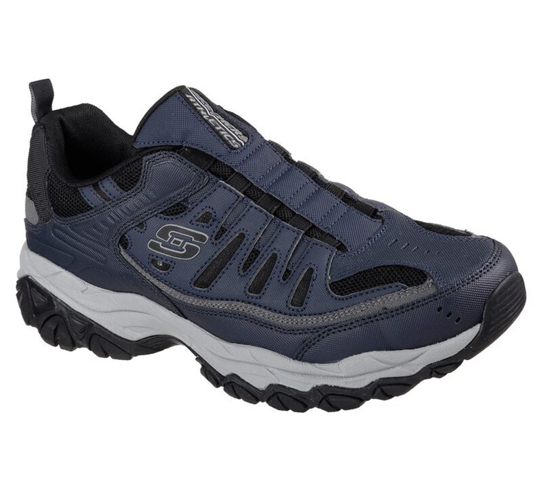 Skechers After Burn M. Fit - Mens Slip On Shoes Navy/Black [AU-IQ5377]